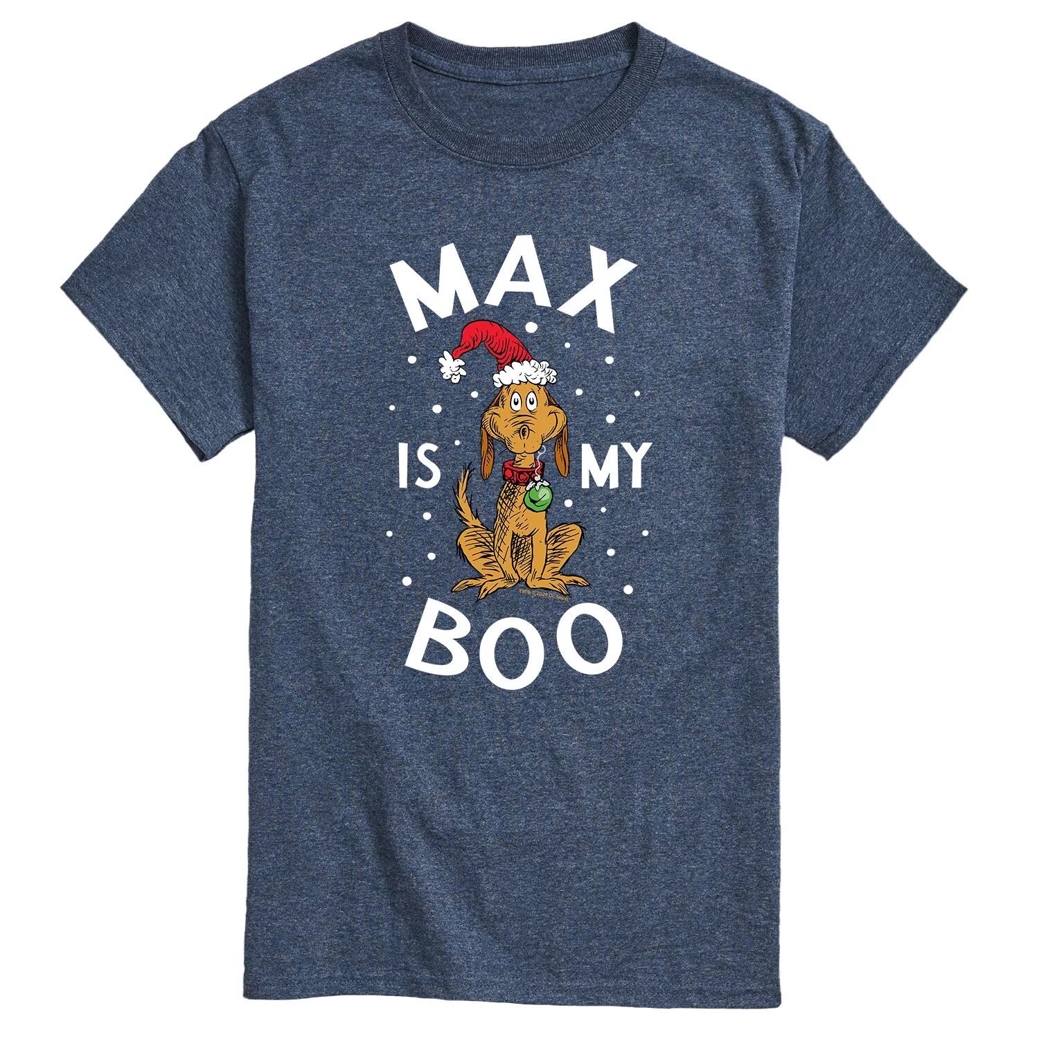 

Мужская футболка Доктор Сьюз Гринч "Макс - мой бу" Licensed Character