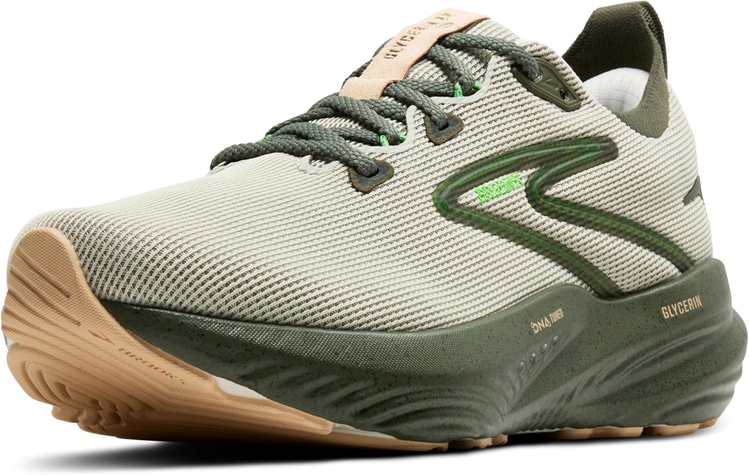 

Мужские кроссовки Brooks Glycerin 22 нейтральной амортизации, слоновая кость