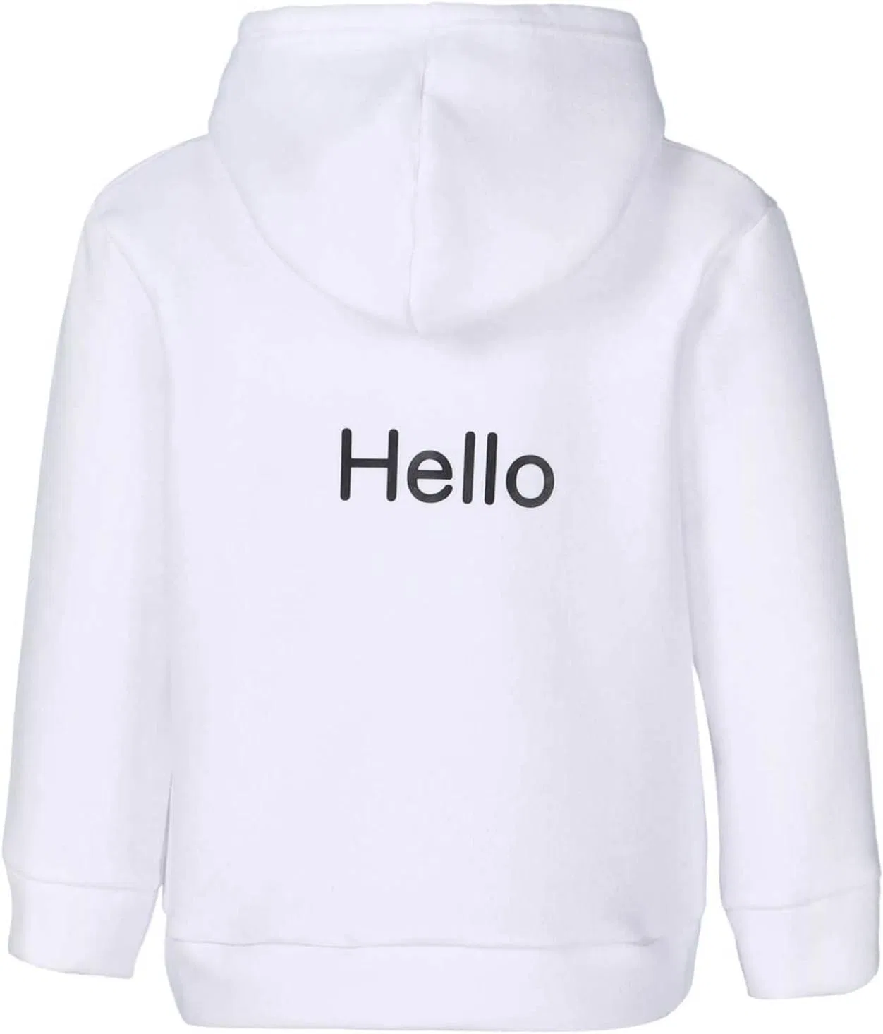 Детский худи с принтом Hello, бренд Hansber, цвет White, размерная сетка 2-7 лет — фото 2