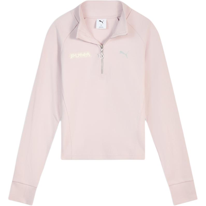 

PUMA Толстовка Pace для женщин, воротник стойка, умеренно свободный крой, цвет Mist Pink