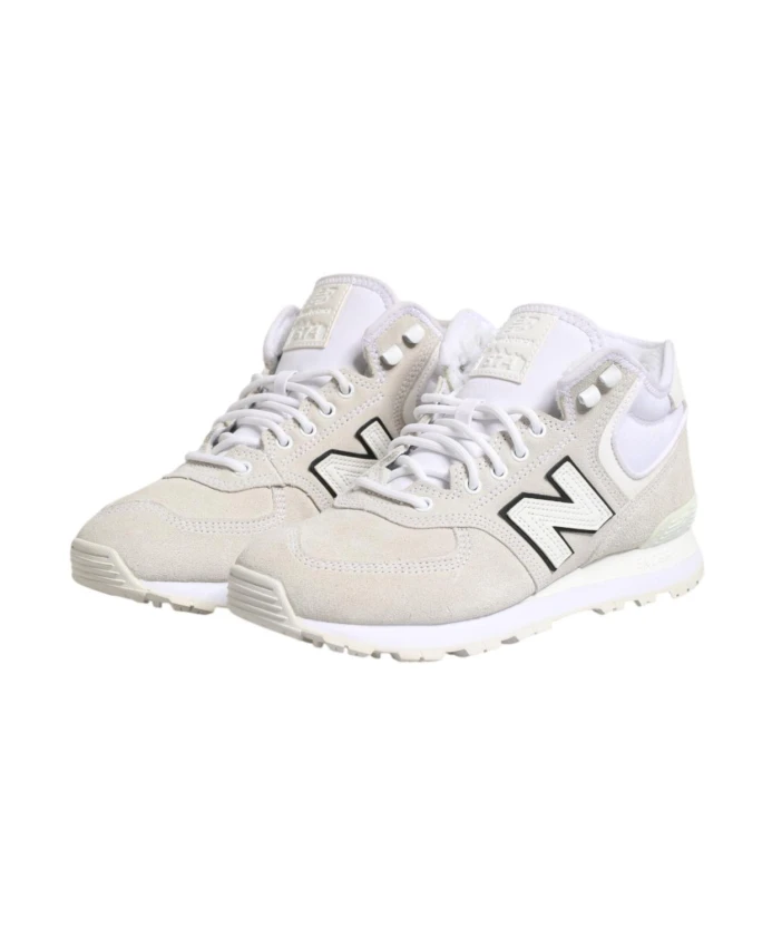 Низкие кроссовки из замши кремового цвета New Balance, белый — фото 3