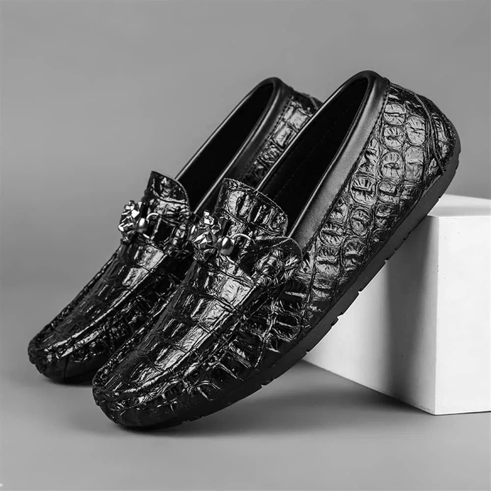 Лоферы с имитацией крокодиловой кожи, Black SayfuR — фото 3