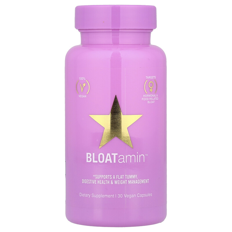 

HAIRtamin, BLOATamin , 30 веганских капсул