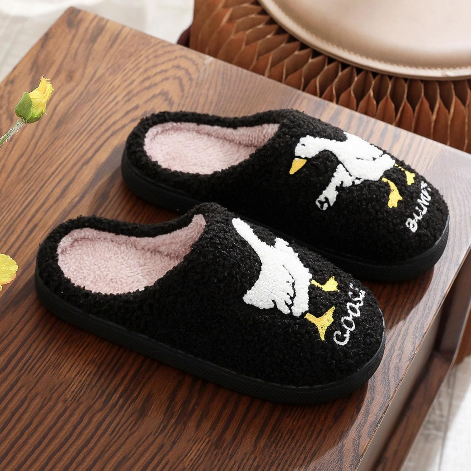Тапочки JYSwoshoe с ворсом для женщин и мужчин, удобные домашние тапочки с памятью формы, мягкие плюшевые, теплые тапочки для дома и улицы, G 1 — фото 2