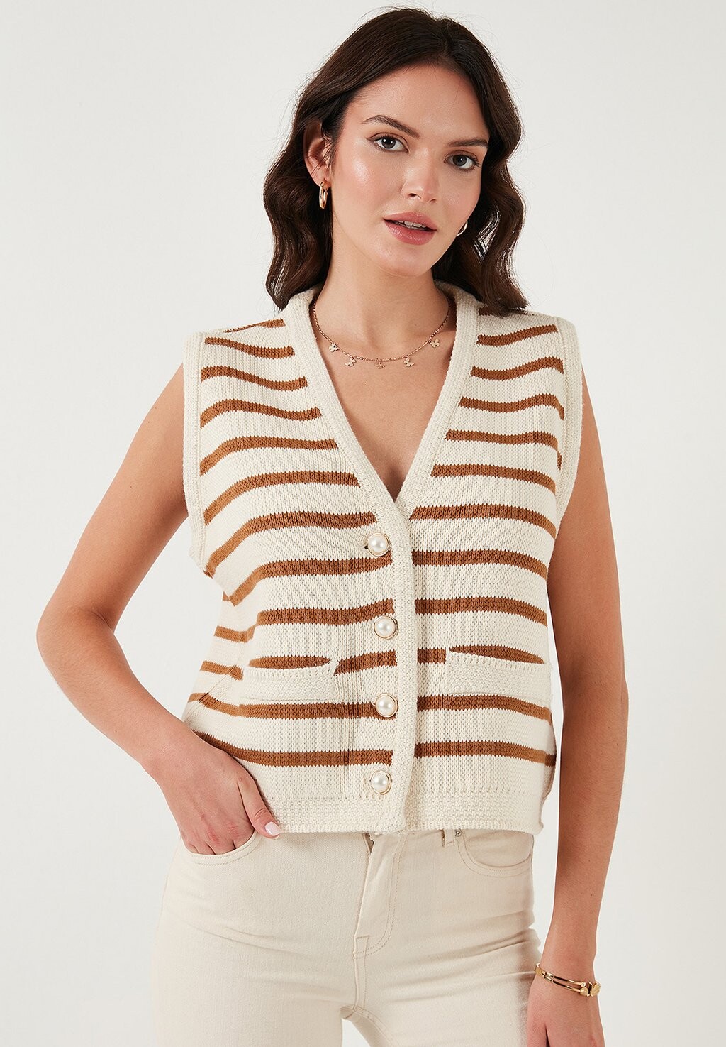 

Жилет LOOSE FIT LELA, коричневый