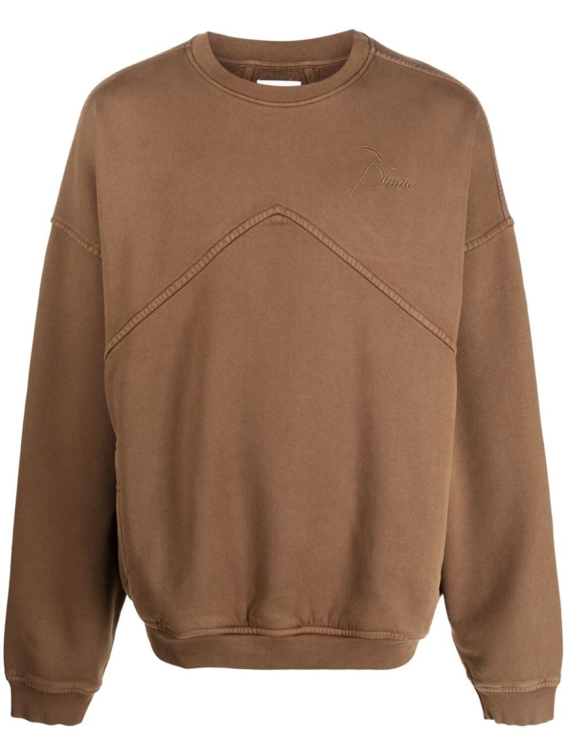 

Джемпер оверсайз с вышитым логотипом RHUDE, коричневый