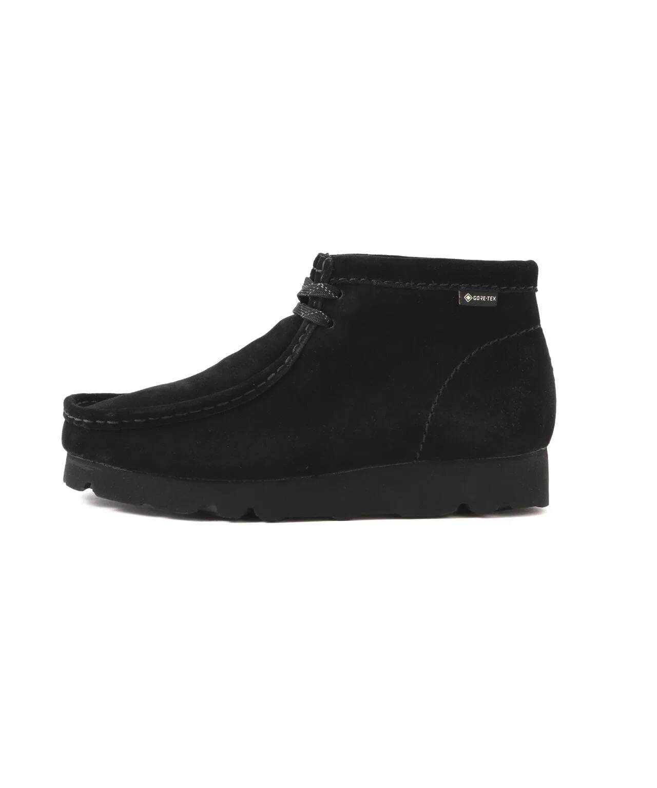 Унисекс кожаные ботинки Clarks Wallabee Boot GTX чёрные — фото 3