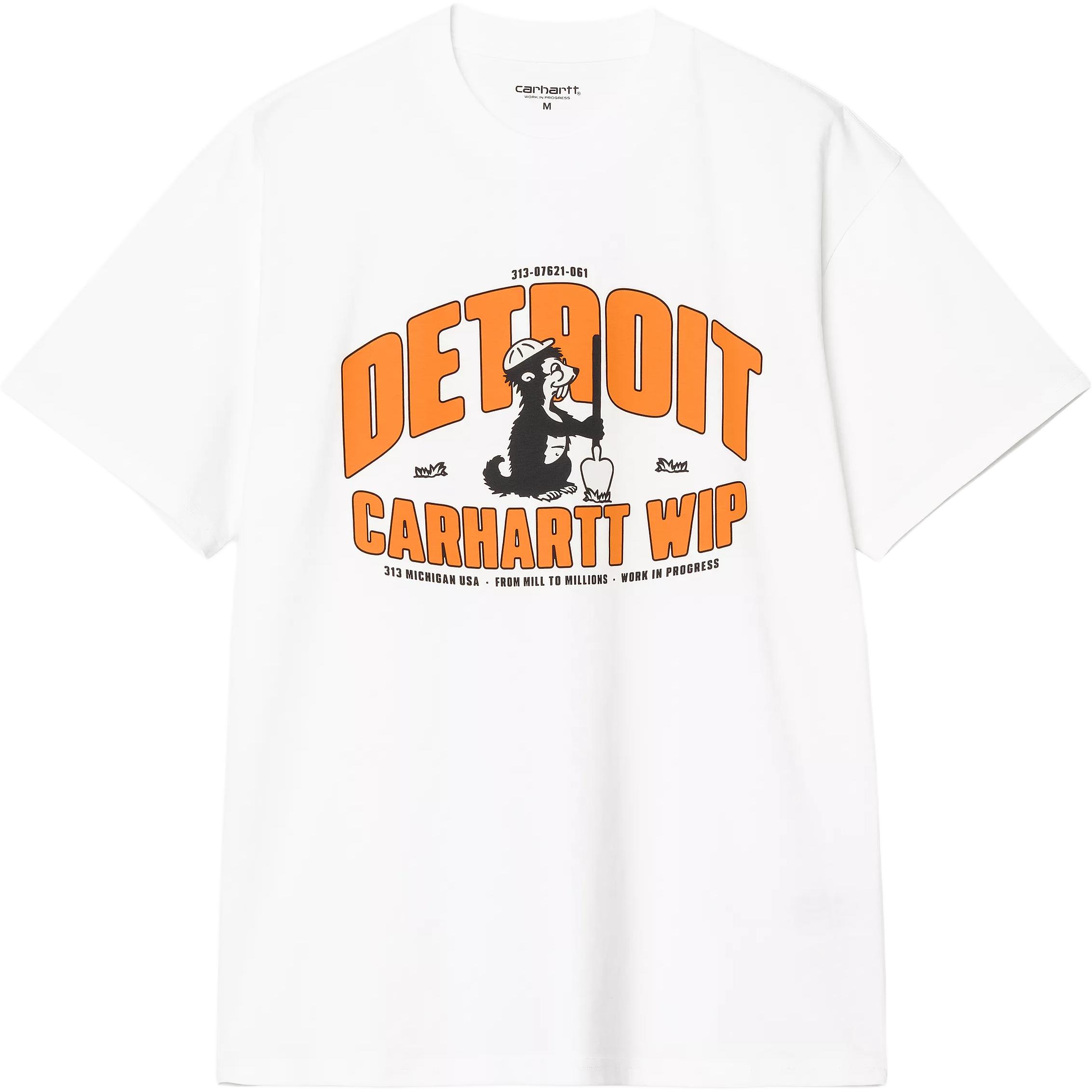

Carhartt WIP Футболка мужская белая, Белый, Carhartt WIP Футболка мужская белая