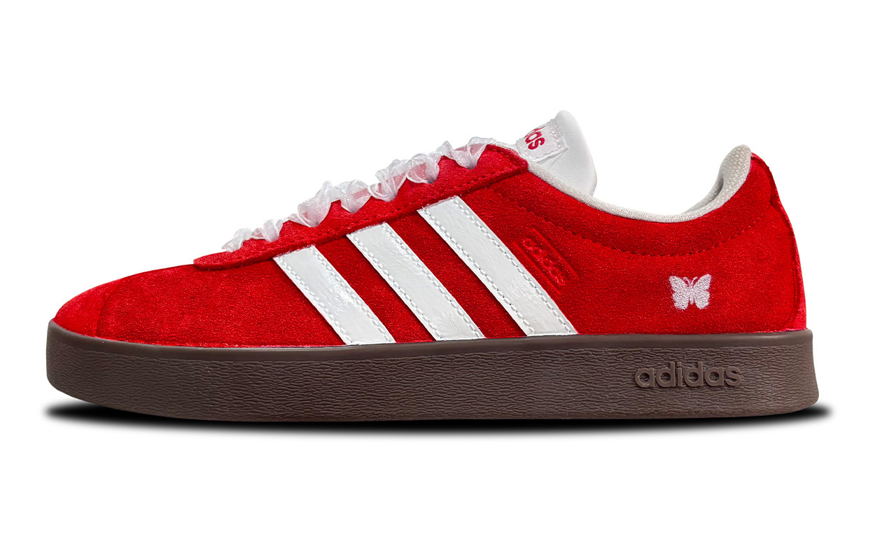 

Adidas VL COURT 2.0 устойчивые к истиранию лоу-топ скейтборд кроссовки унисекс красный - красный, цвет Red