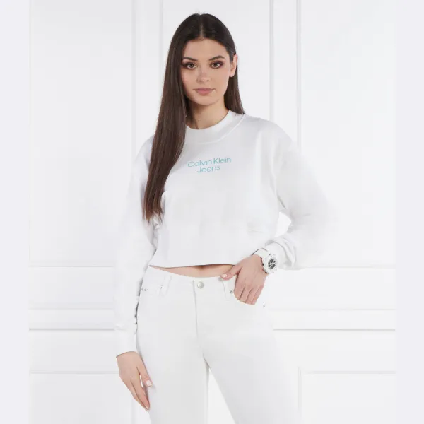 Толстовка Institution укороченного кроя со сборками Calvin Klein, белый — фото 2