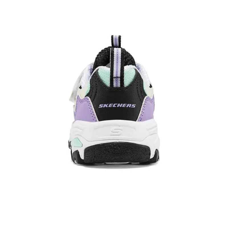 Skechers Kids Низкие кроссовки Anti Kick для малышей, белые, фиолетовые, для младенцев и малышей — фото 4
