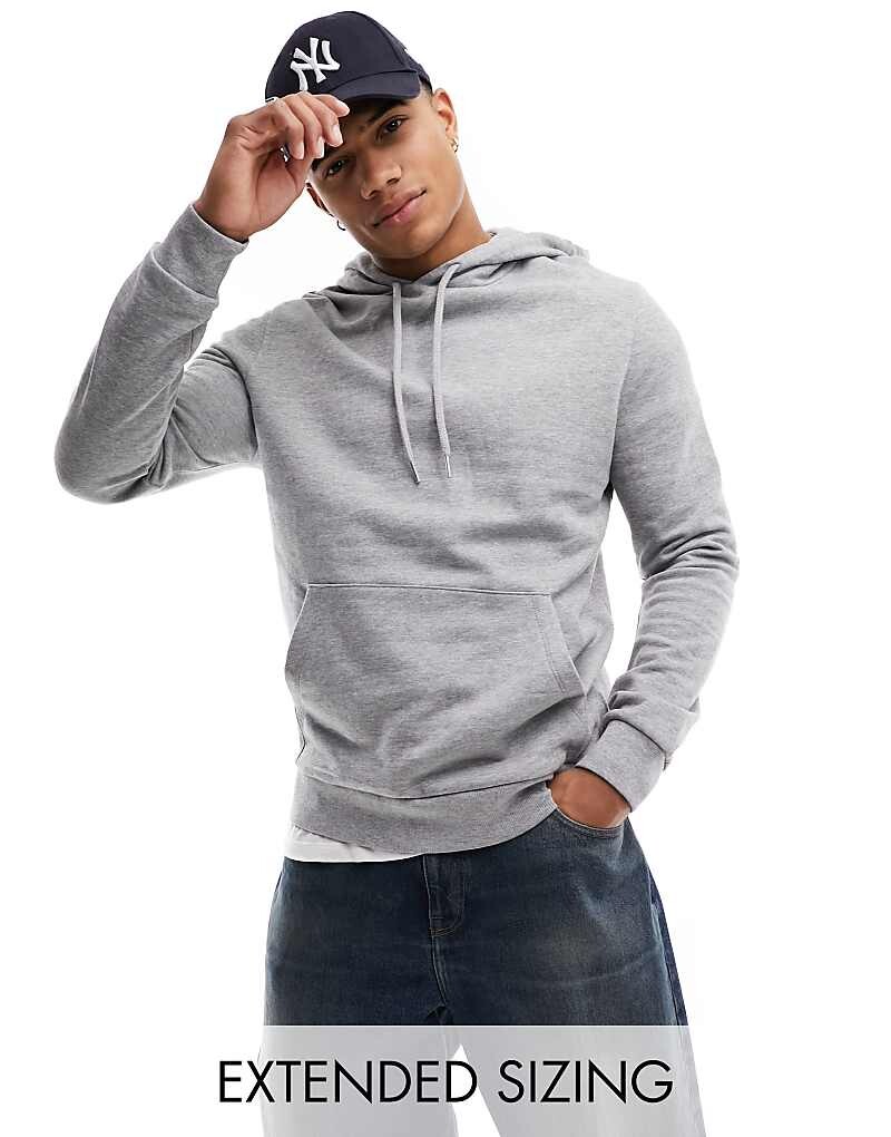

ASOS DESIGN – Essential – худи серого меланжевого цвета