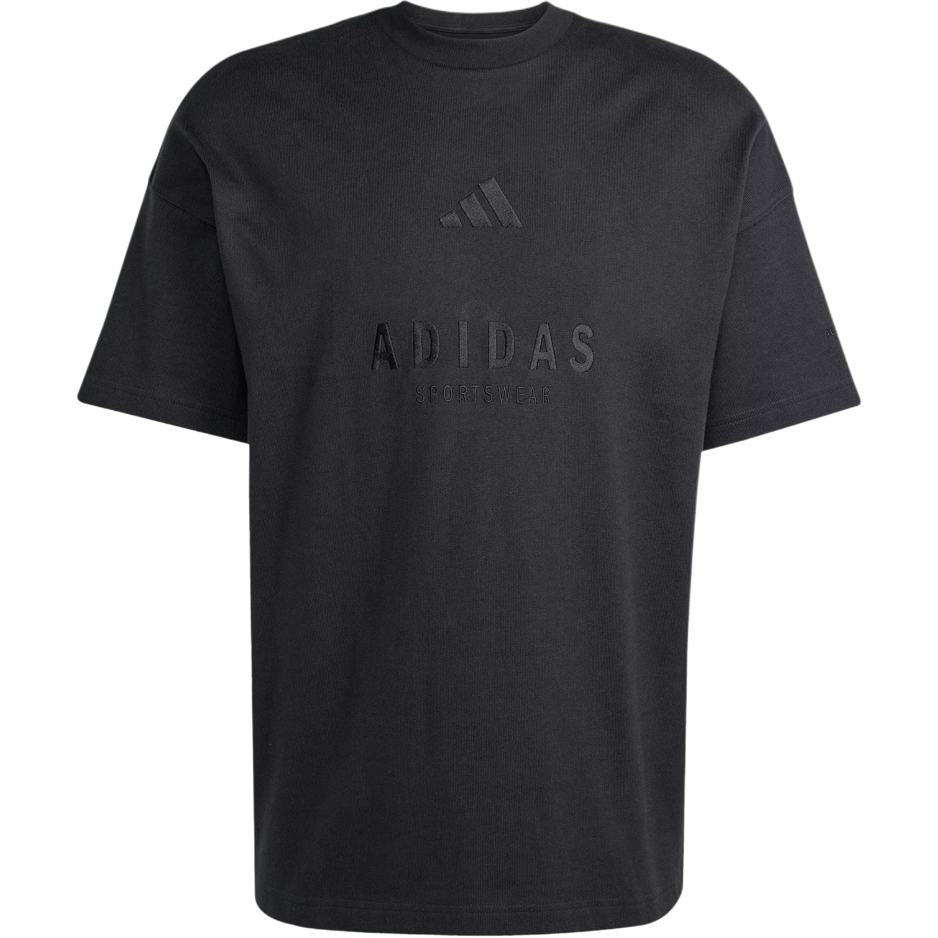 

Футболка мужская All Szn SS25 с вышивкой Adidas, черный