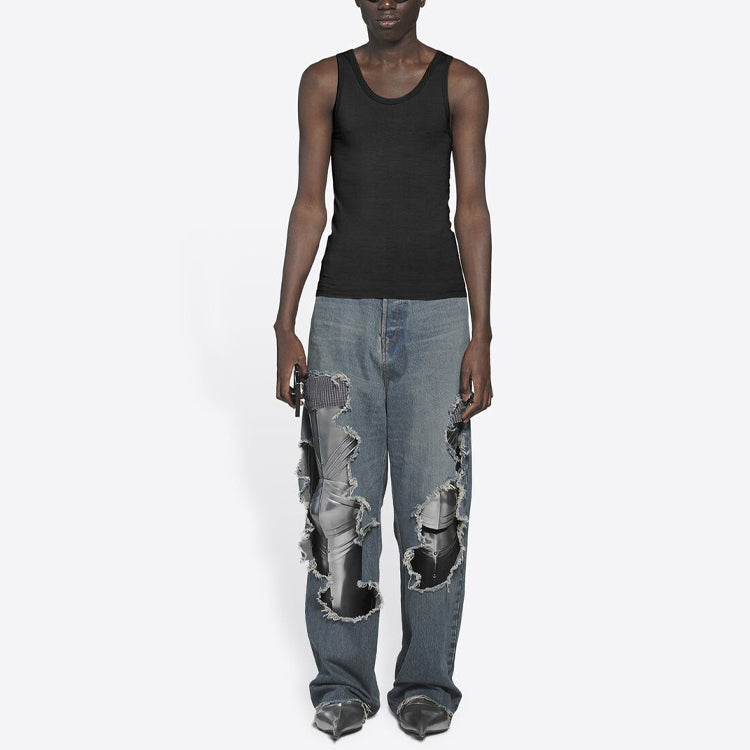 Топ Balenciaga Tank Top 'Black' 6573954A8B81000, черный — фото 3