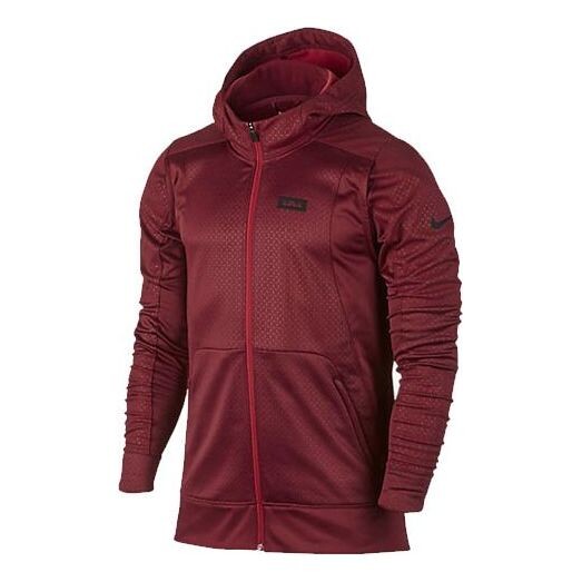 

Куртка men's zipper full-zip hooded jacket wine red Nike, красный