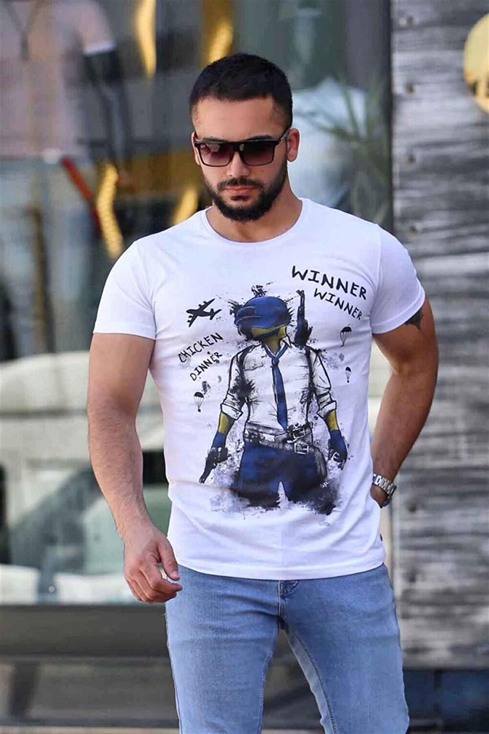 

Белая футболка с принтом 4028 MADMEXT, Белый, Белая футболка с принтом 4028 MADMEXT