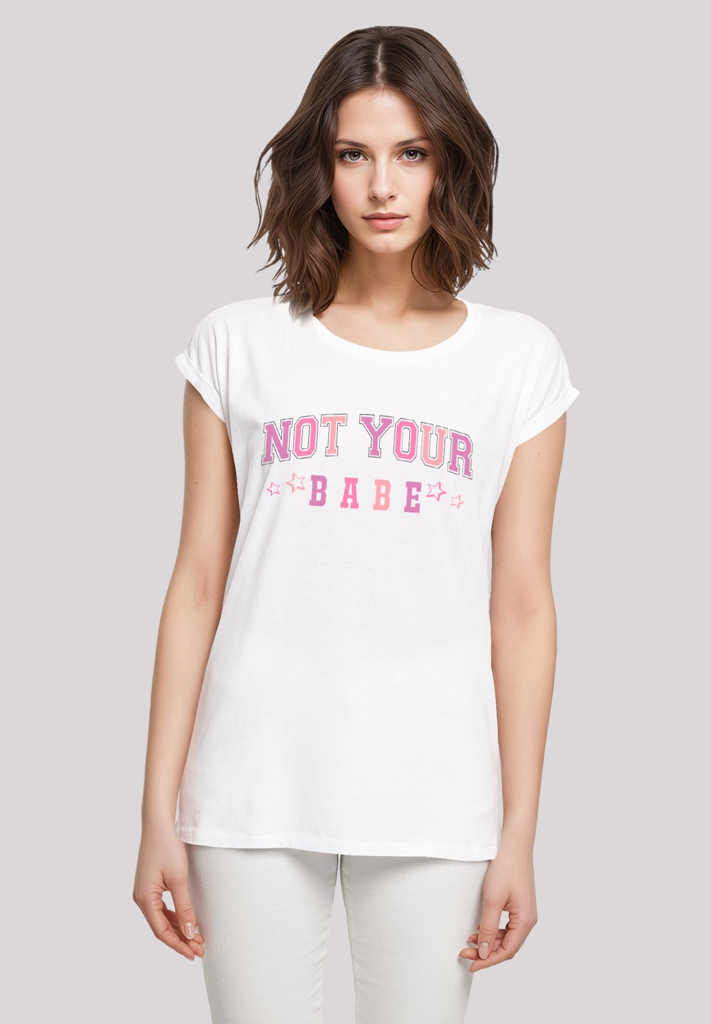

Футболка с принтом POWER NOT YOUR BABE INTERNATIONALER F4NT4STIC, белый