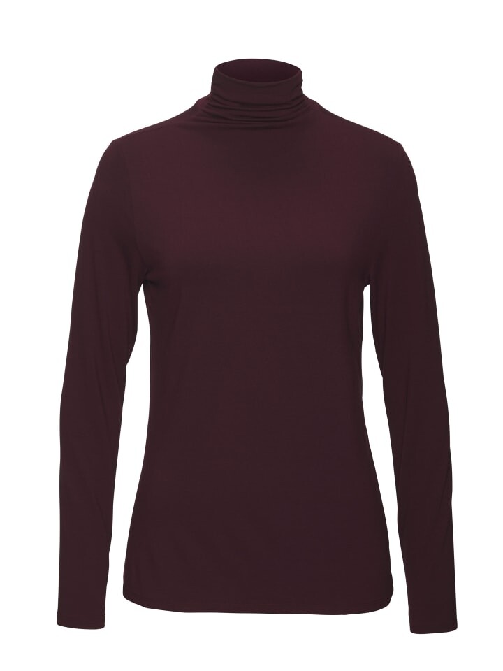 

Футболка LASCANA Stehkragenshirt, цвет aubergine