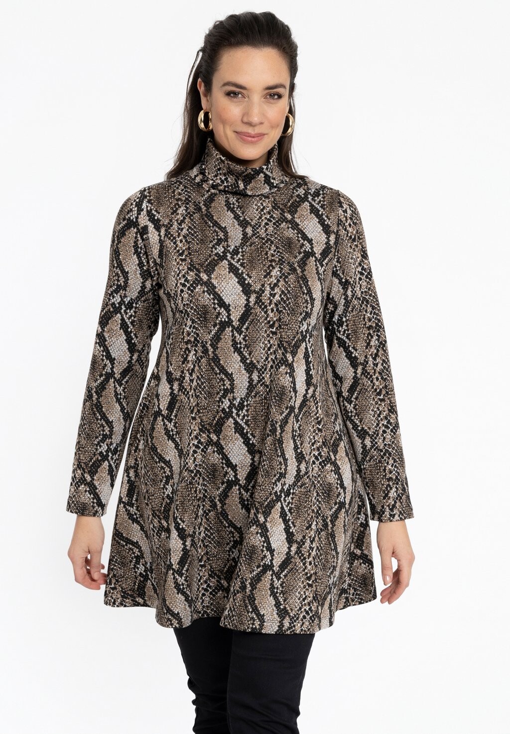 

Топ с длинными рукавами SNAKE PRINT Yoek, черный