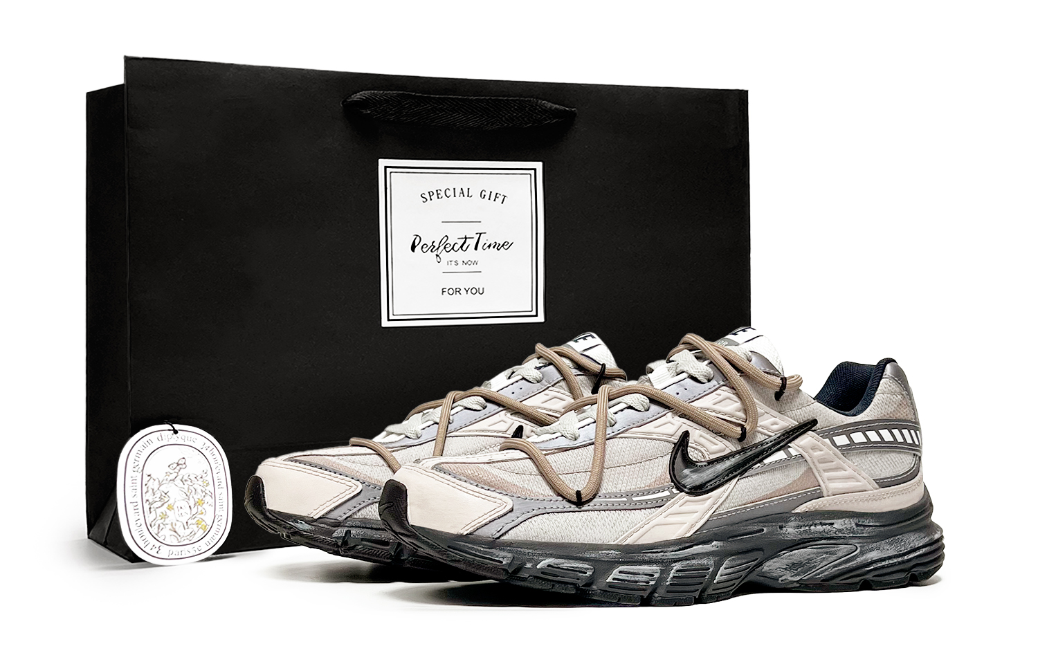 

Nike Кроссовки Initiator Shock Absorbers Low Top мужские светло-коричневые серые