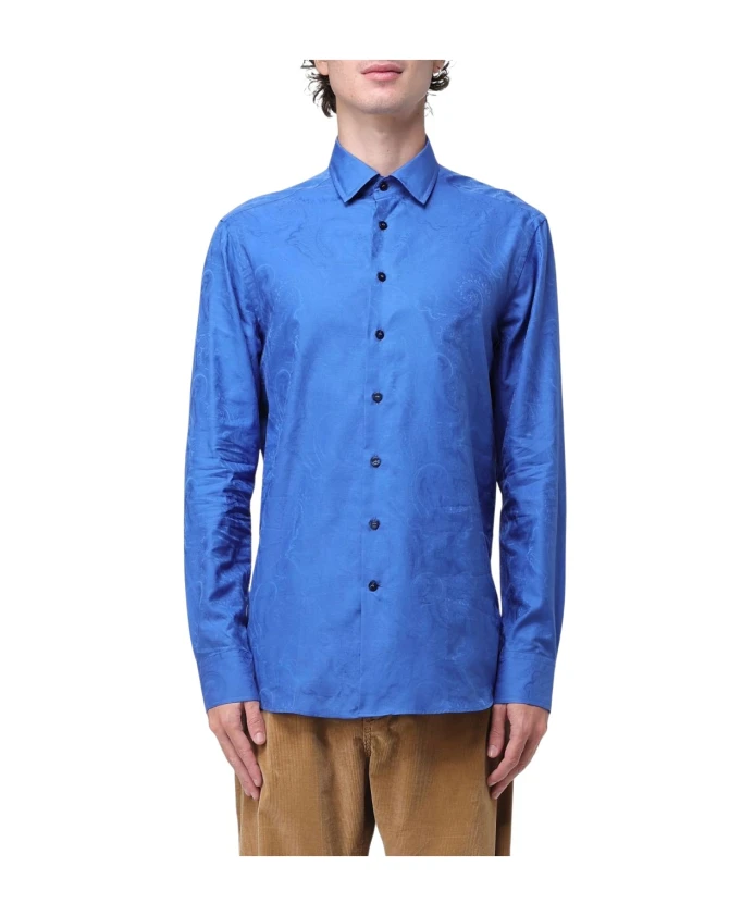 

Рубашка с узором пейсли Etro, синий