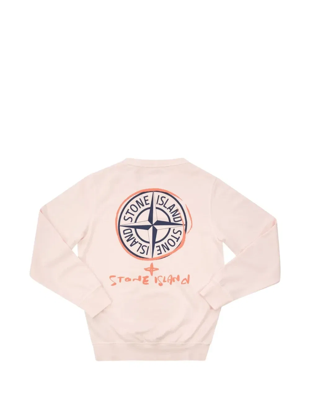 Толстовка с логотипом Stone Island Junior, розовый — фото 2