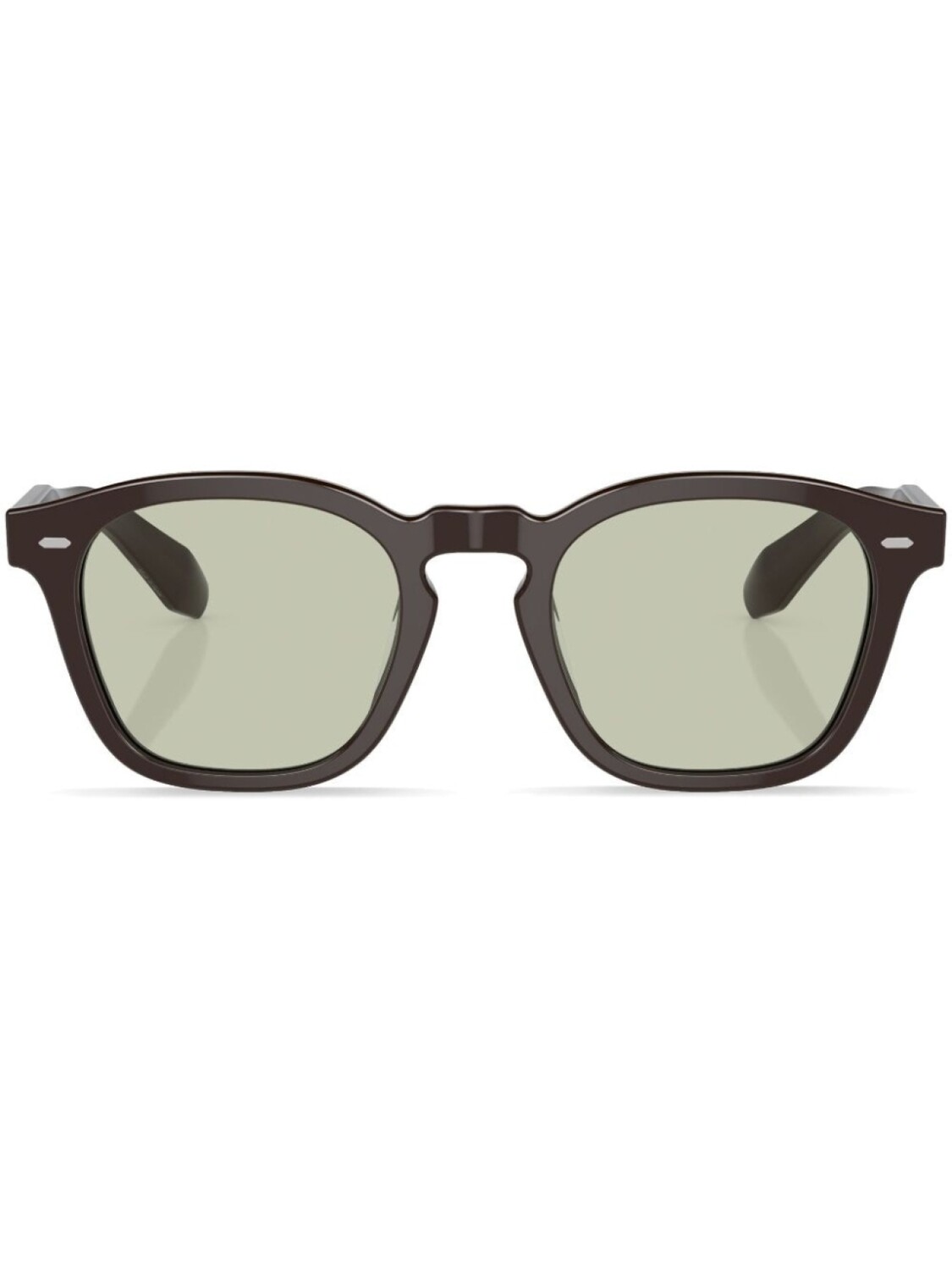 

Oliver Peoples солнцезащитные очки в круглой оправе, коричневый