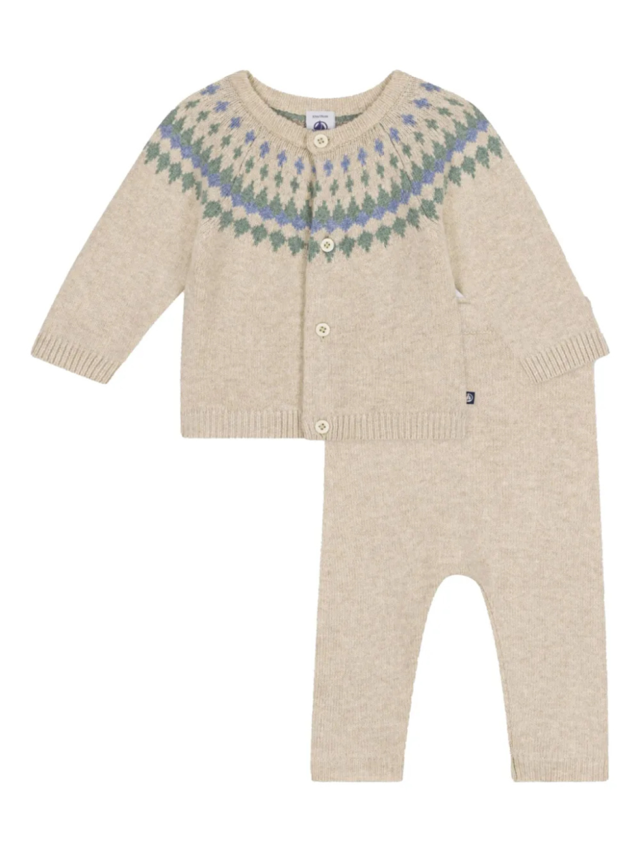 

Petit Bateau трикотажный комплект брюк Fair-Ile, нейтральный