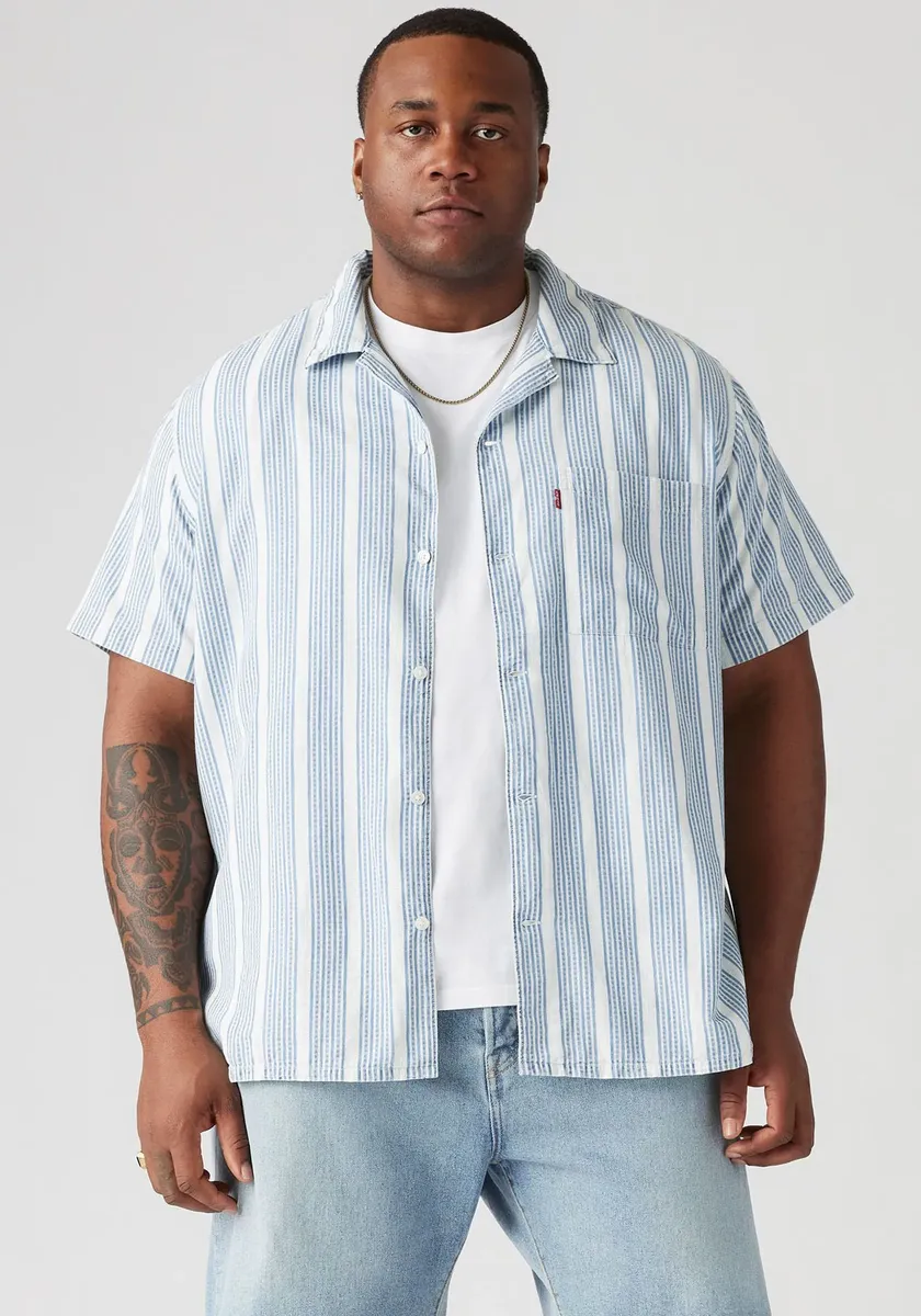 

Рубашка Levi's Plus с короткими рукавами "BIG SUNSET CAMP SHIRT", цвет Toby Light Indigo Do