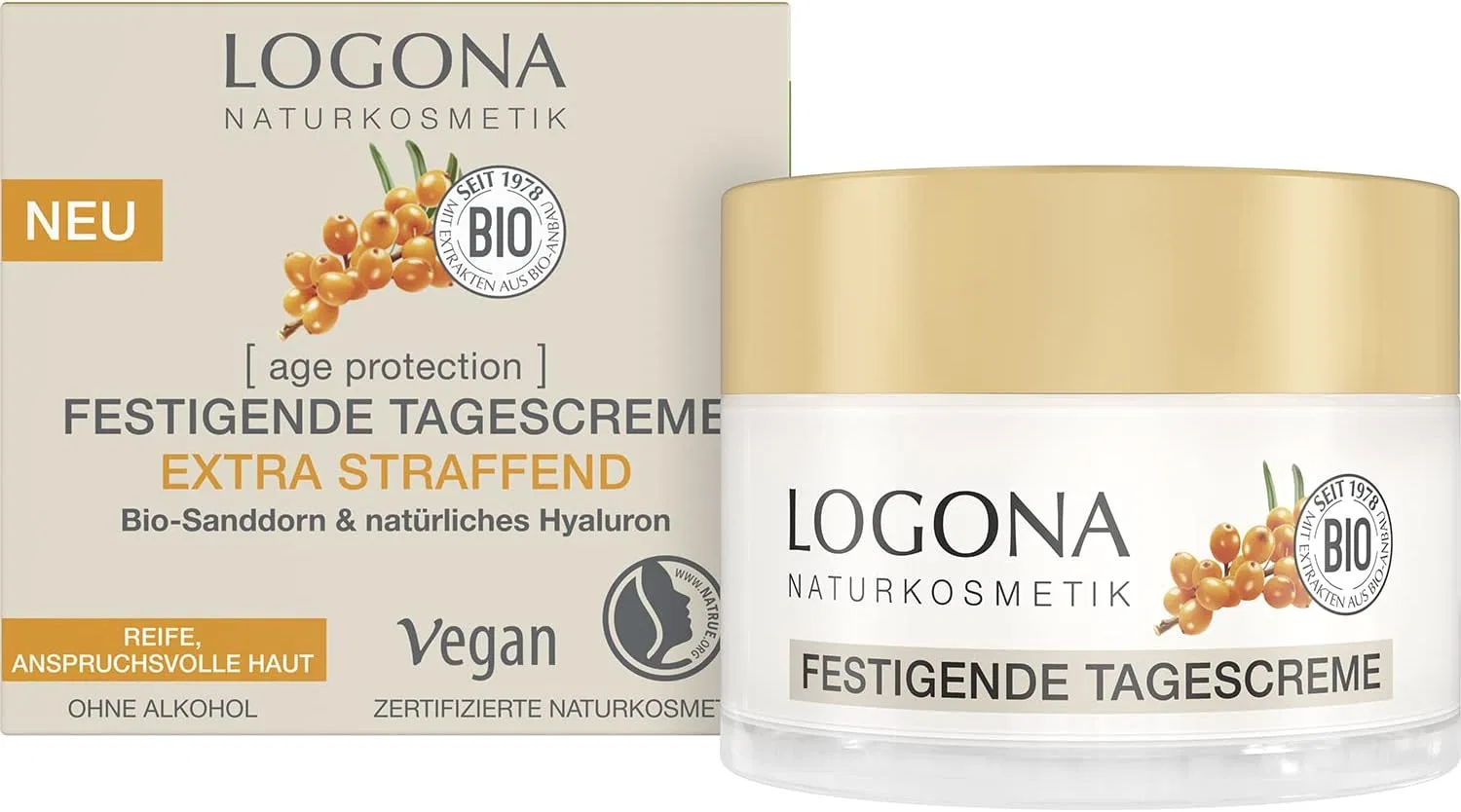 Крем для лица Logona — Дневной Age Protection с гиалуроновой кислотой, 50 мл