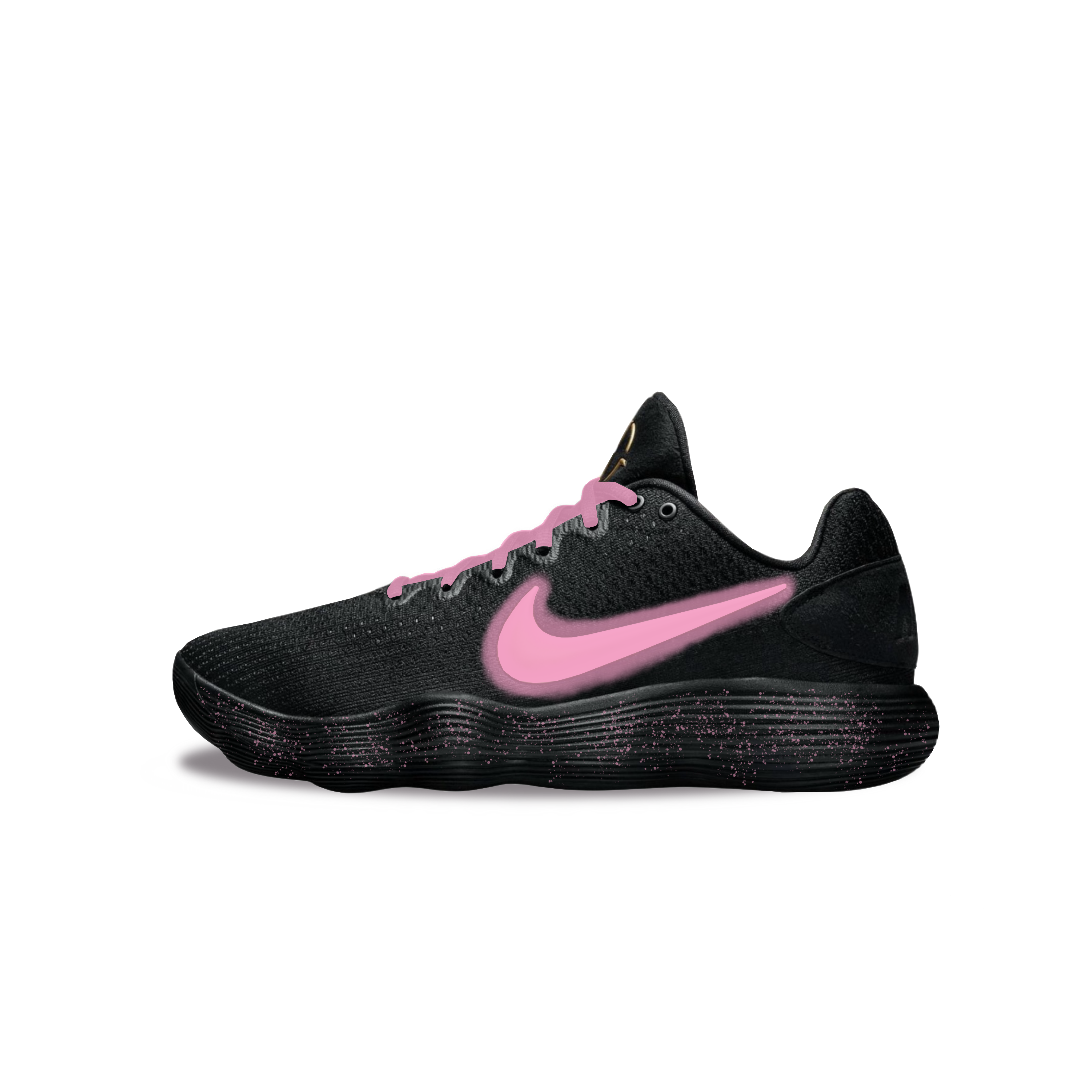 

Nike Баскетбольные кроссовки Hyperdunk 2017 с низким верхом, износостойкие, мужские, цвет: черный, розовый