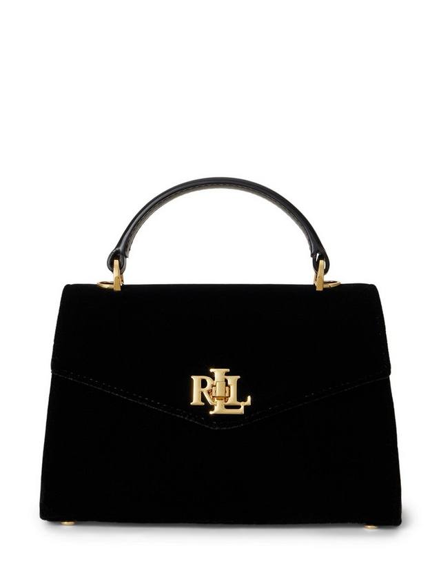 

Маленькая бархатная сумка-сатчел Lauren Farrah Ralph Lauren, Black