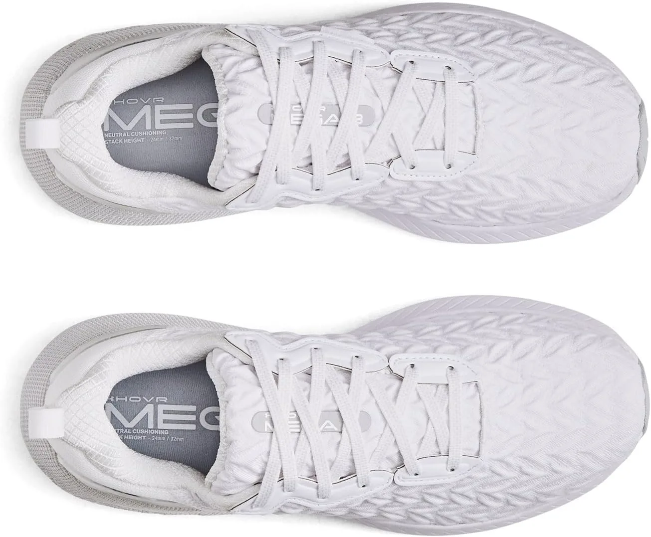 Мужские кроссовки для бега Under Armour Mega 3 Clone, белый/металлик серебристый — фото 4
