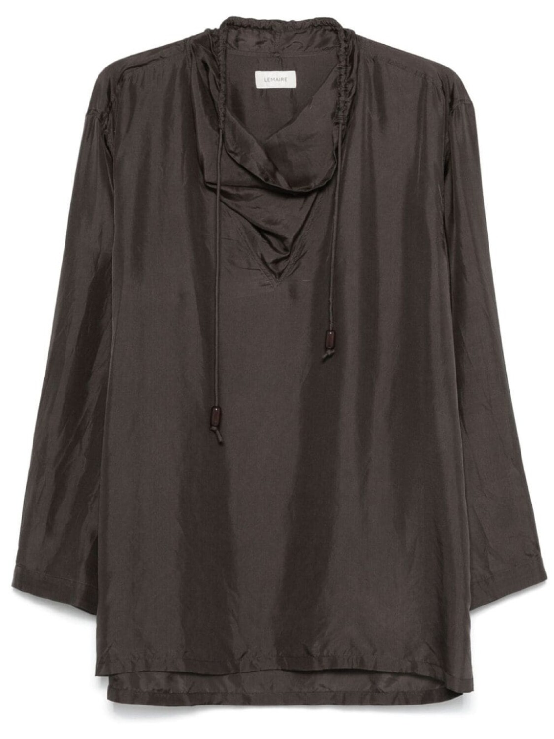 

LEMAIRE блузка с воротником-хомутом, коричневый