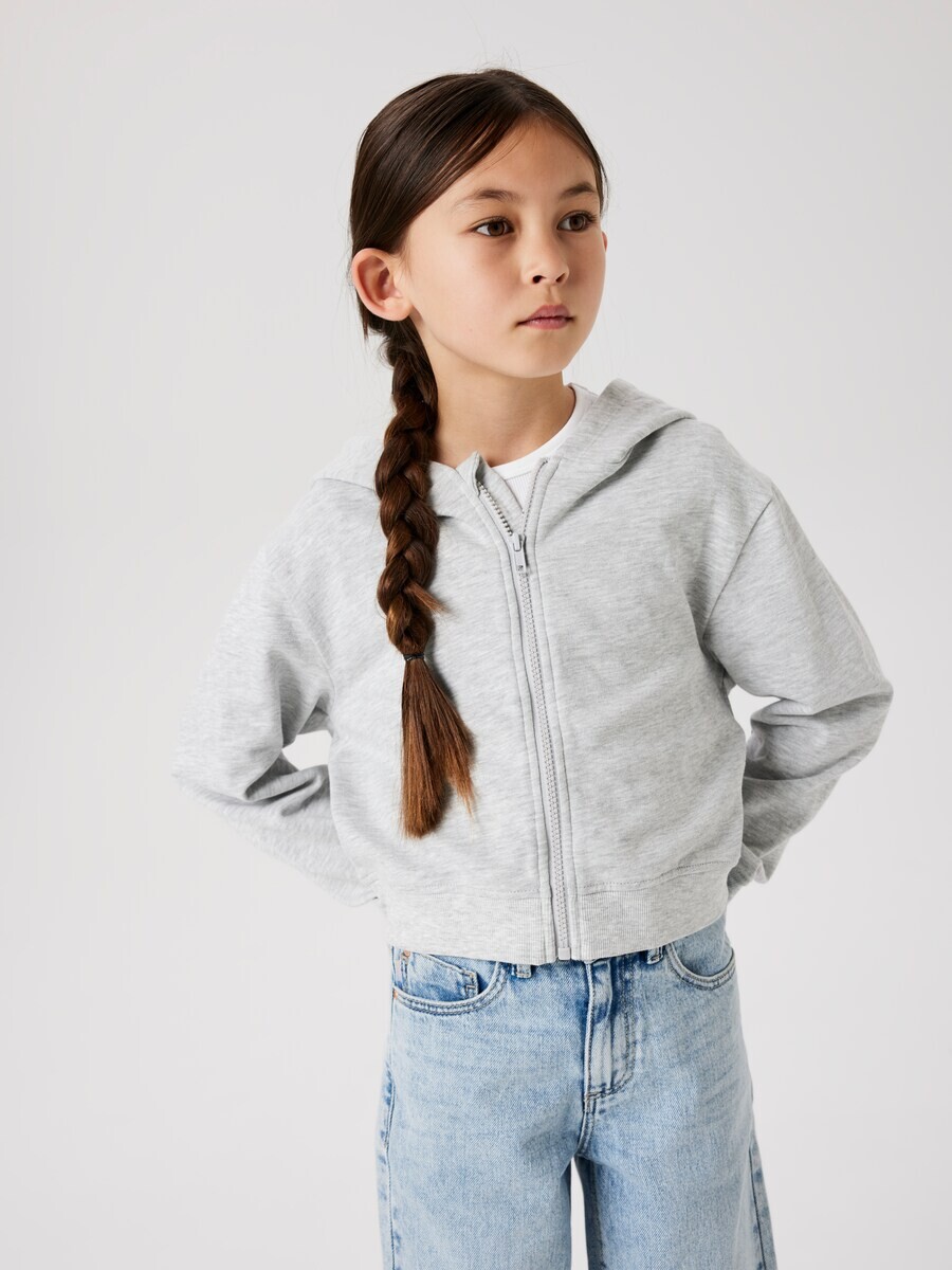 Худи NAME IT Zip-Up Hoodie, светло-серый — фото 2