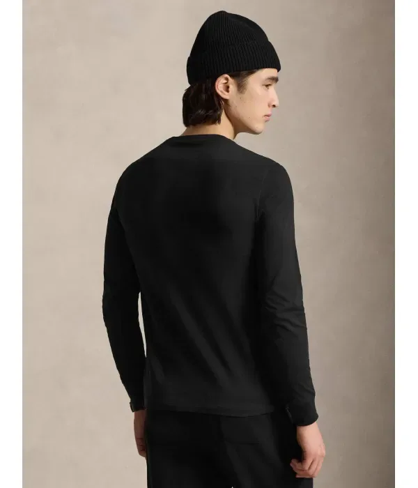 Лонгслив custom slim fit Polo Ralph Lauren, черный — фото 3