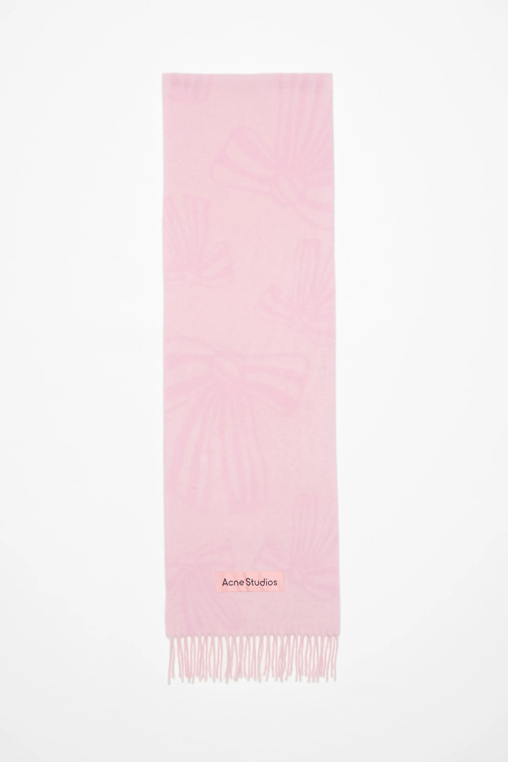 

Кашемировой жаккардовый шарф Acne Studios, Baby pink