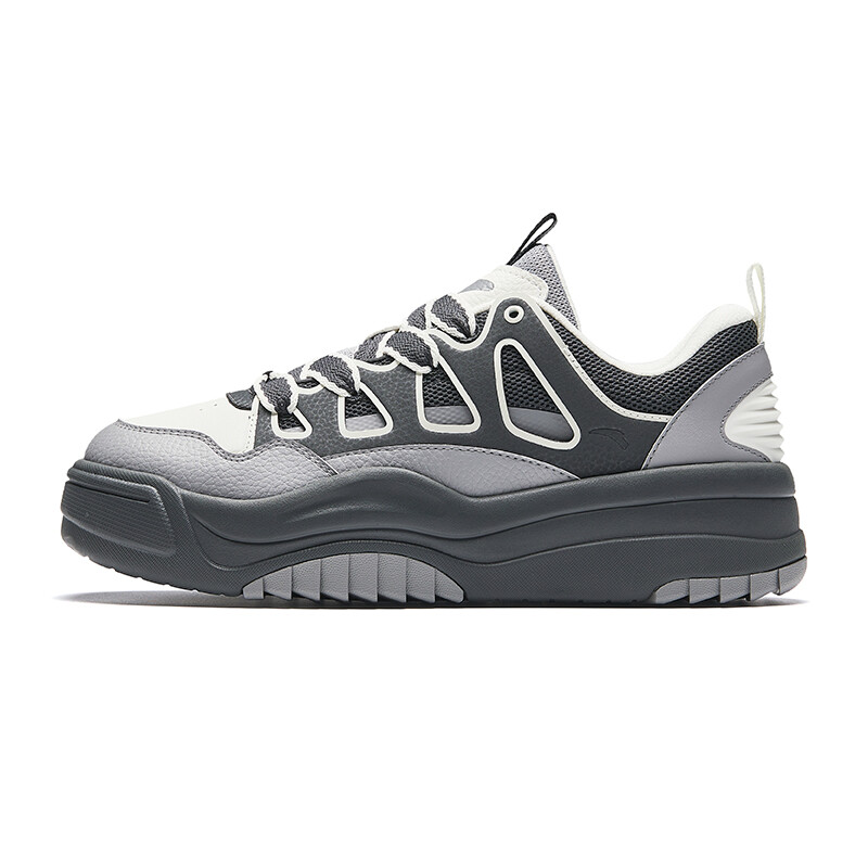 Кроссовки ANTA Life Collection Skateboarding Shoes Men Low-top Castle Gray / Pigeon Gray / Ivory White, белый
