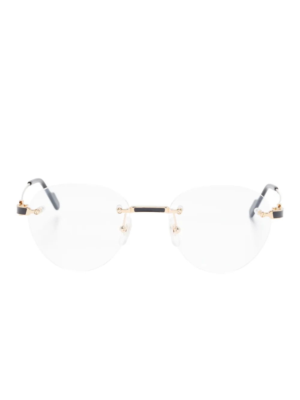 

Очки в безободковой оправе Cartier Eyewear, золотой