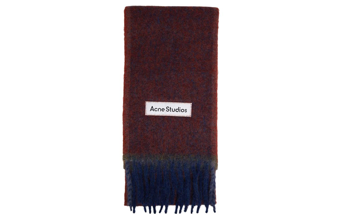 

Acne Studios Шарф с бахромой и аппликацией логотипа, Red