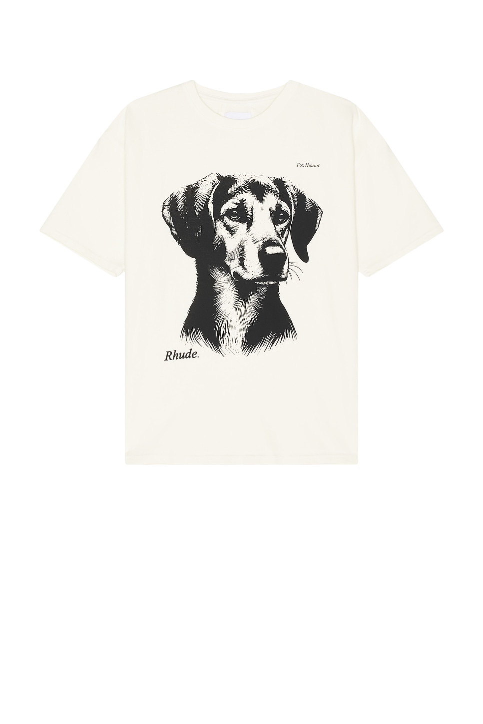 

Футболка с изображением лисы-гончей Rhude, белый