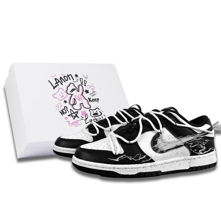 

Кроссовки Nike Dunk Skateboard Shoes Unisex Low-Top White, Черный, Кроссовки Nike Dunk Skateboard Shoes Unisex Low-Top White