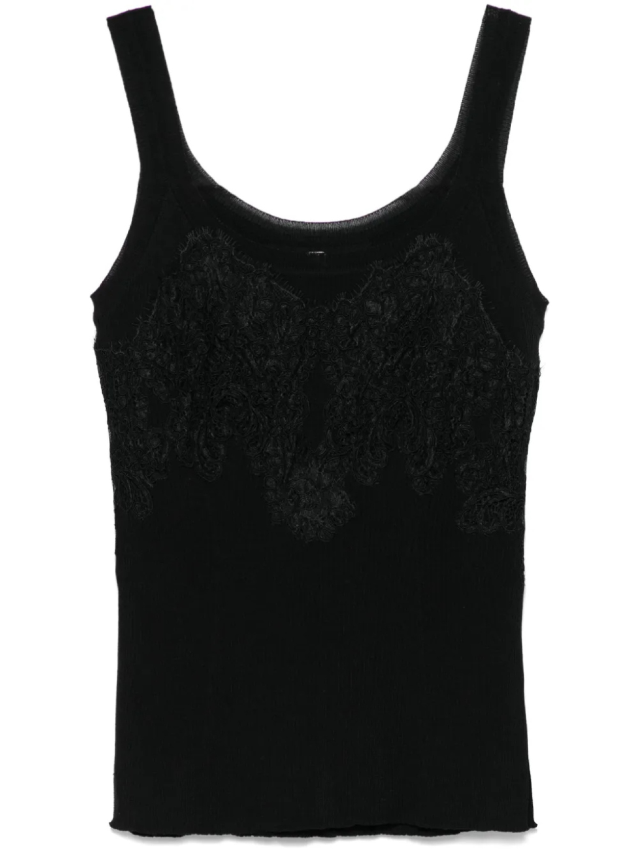 

Ermanno Scervino топ с ажурными вставками, черный