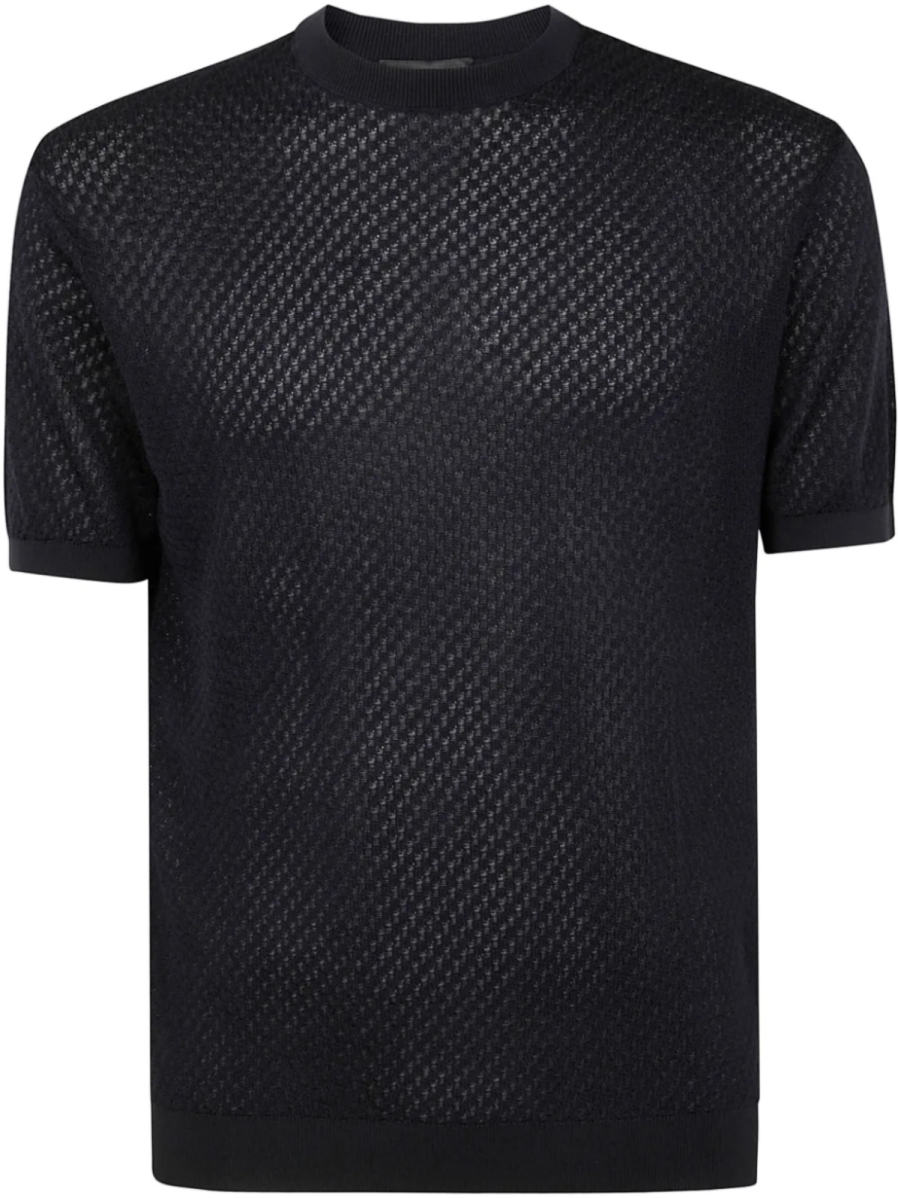 

Футболка из плетеной ткани Emporio Armani, синий