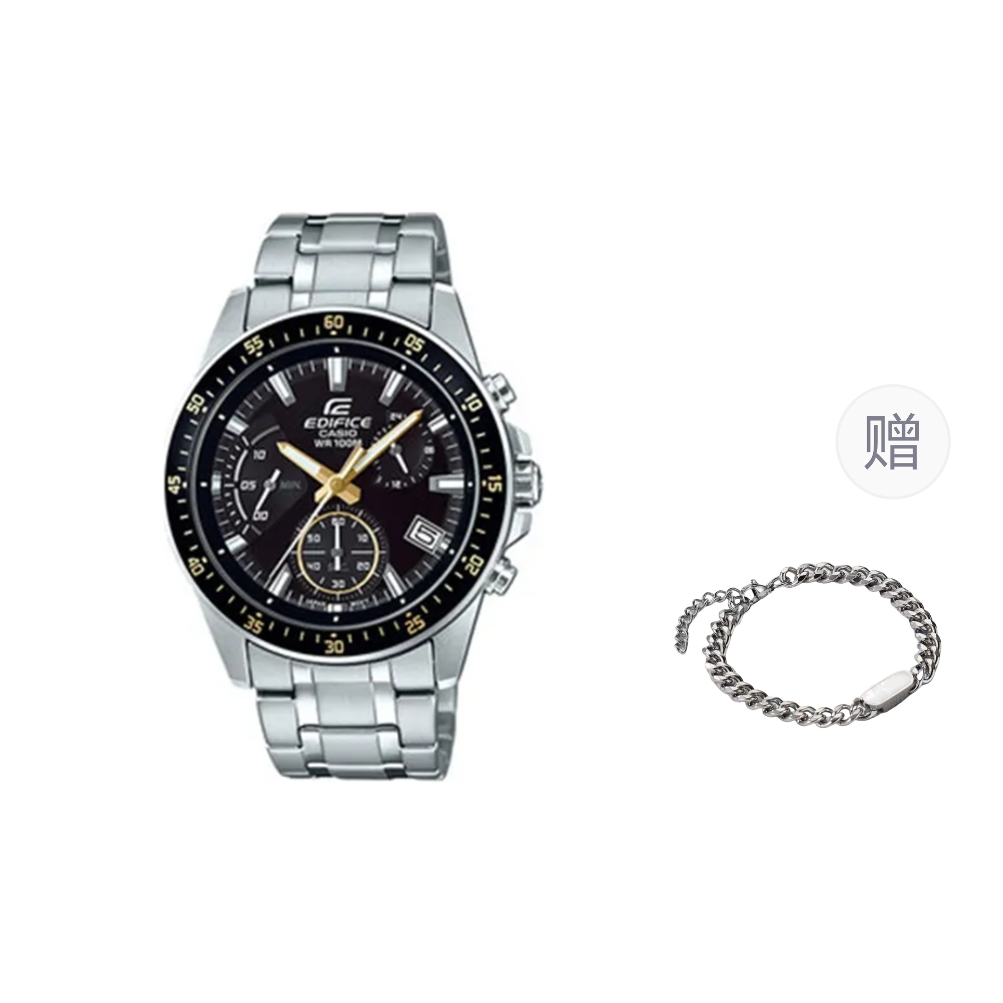 

CASIO Часы Men EDIFICE Black Watch, Black