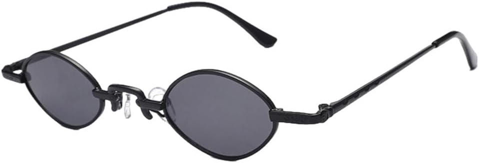 

LVTFCO Ретро маленькие красные круглые солнцезащитные очки для женщин в винтажном стиле с металлическим оправой овальной формы, солнцезащитные очки с защитой от УФ-излучения UV400, C1