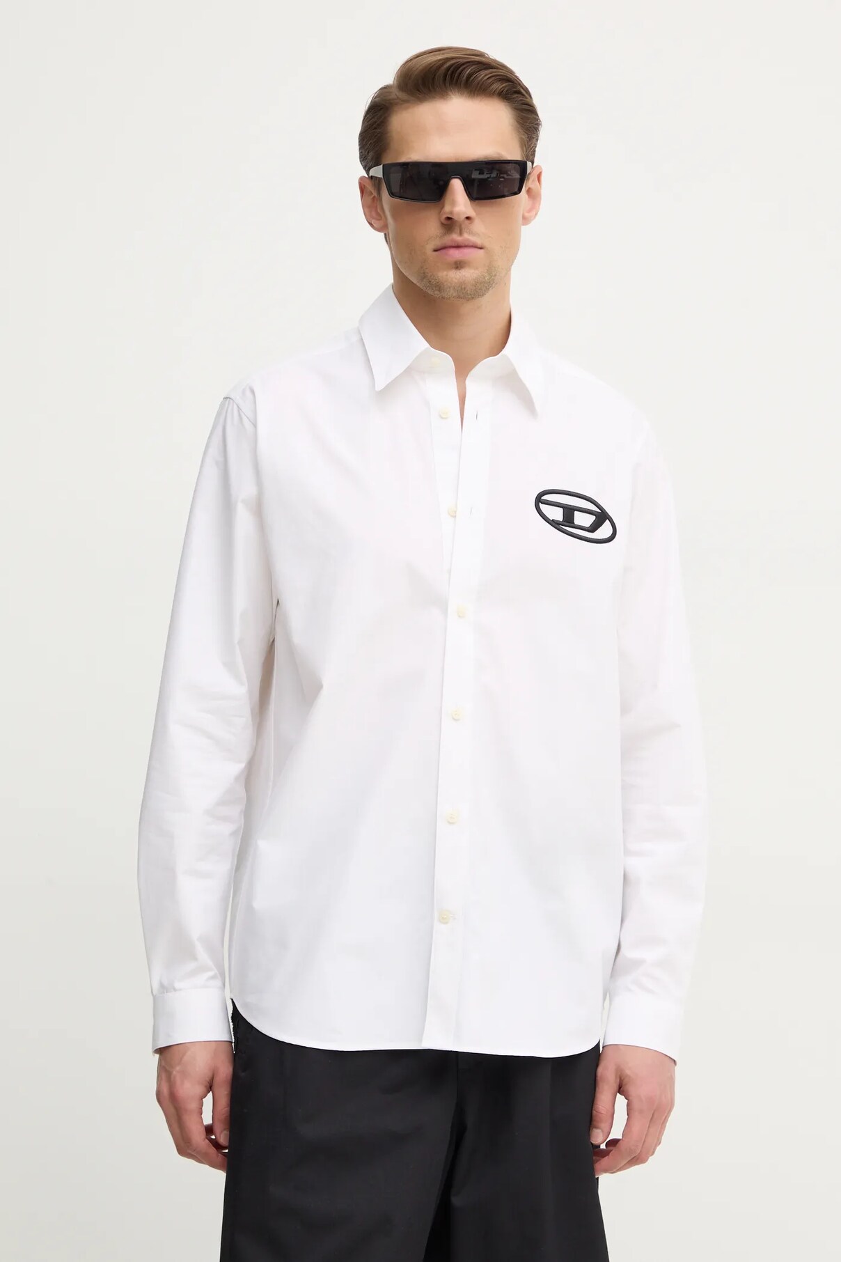 

Рубашка из хлопка S-SIMPLY-D SHIRT Diesel, белый