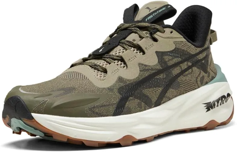Мужские кроссовки для трейлраннинга PUMA Fast Trac Nitro 3 Trail - зеленые, зеленый