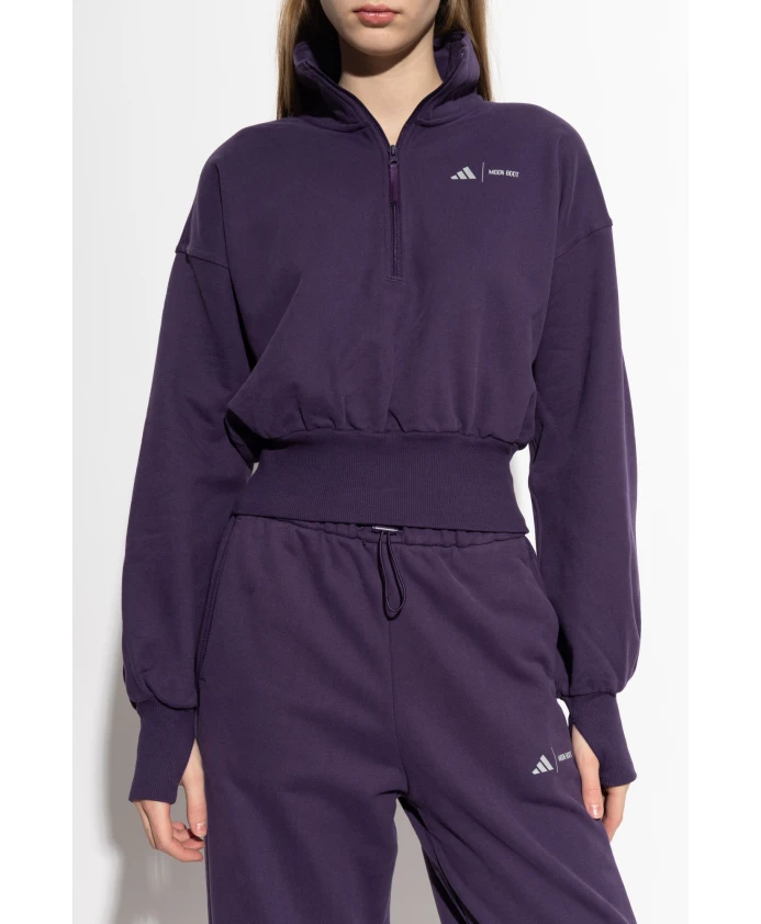 Сливовая спортивная куртка Adidas, фиолетовый — фото 3