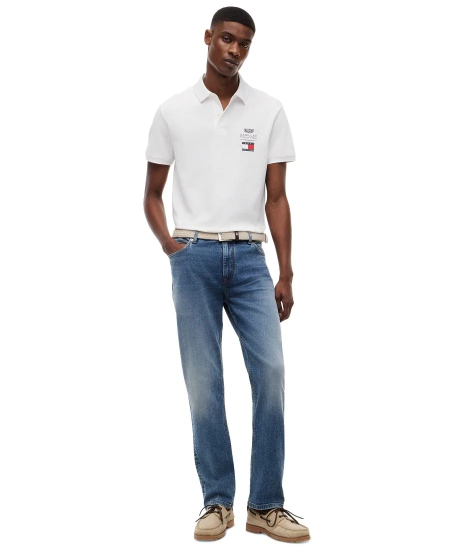 Мужская поло-рубашка с логотипом Cadillac F1 Tommy Hilfiger, белый — фото 2